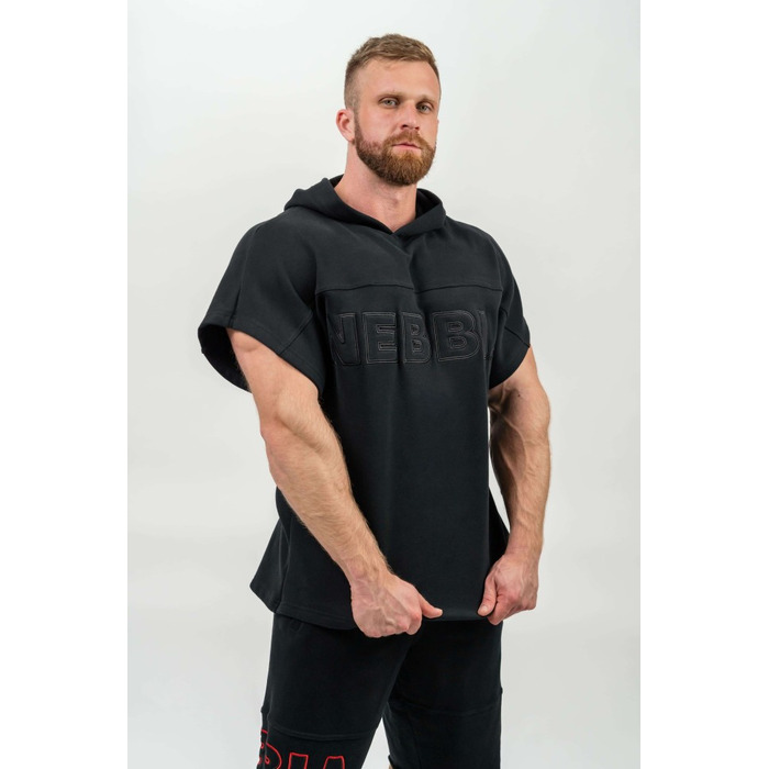 Безрукавка Nebbia Hooded T-shirt Gym Rag top CHAMPION Black 706