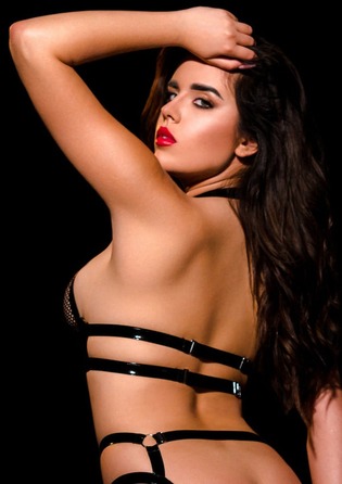 Бюстгальтер-топ із сіточки OhMyG! Tokyo Bra чорний, L/XL