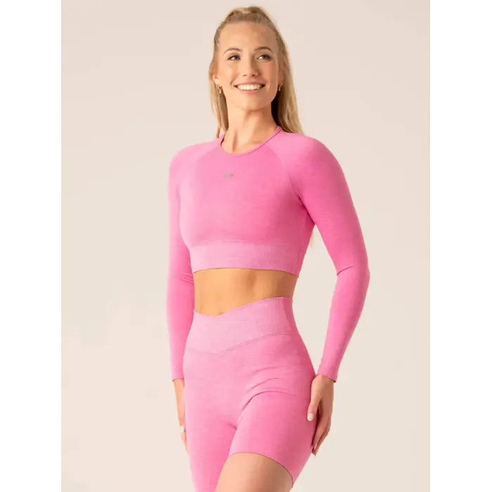 Топ Ryderwear Focus Seamless Long Sleeve Top - Hot Pink Marl