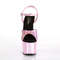 Босоножки Pleaser Adore-709HGCH, каблук 7 дюймов, ремешок на щиколотке 2 3/4 дюйма, нежно-розовый