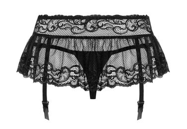 Пояс для чулок черный Obsessive 830-GAR-1 garter belt S/M