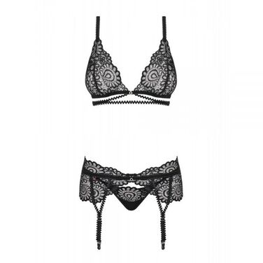 Комплект Obsessive Mixty 3-pcs set black L / XL