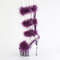 Босоніжки Pleaser Adore-728F *7 дюймів на підборах, 2 3/4 дюйма з хутра марабу PF, блискавка ззаду, прозорі/фіолетові