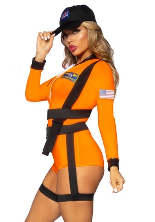 Еротичний костюм космонавтки Leg Avenue 3 предмети, помаранчевий, M