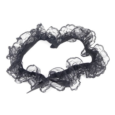 Пара сексуальних чорних мереживних підв'язок для ніг Star Night з бантиками (без коробки)