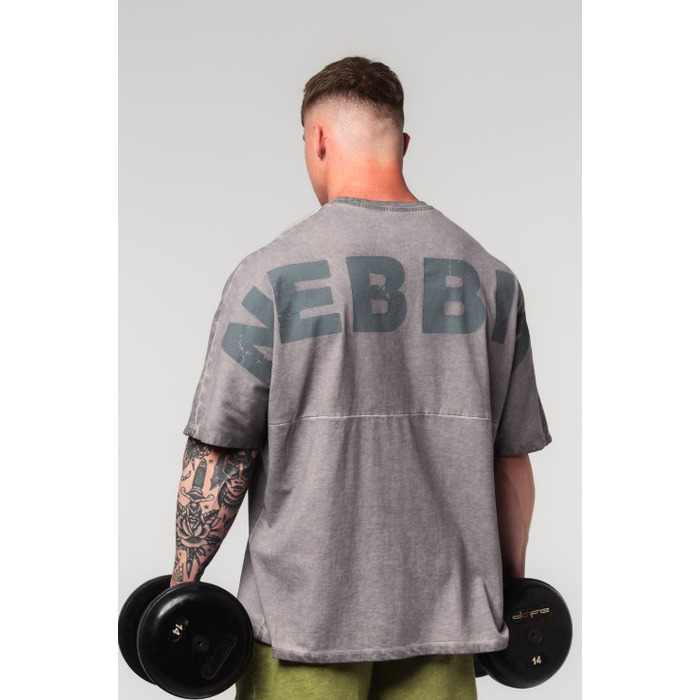 Футболка Nebbia Washed-off Oversized Heavyweight Cotton T-shirt NO SHORTCUTS Light Grey 369