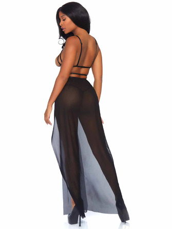 Платье эротичное с открытой грудью S/M Leg Avenue, черное