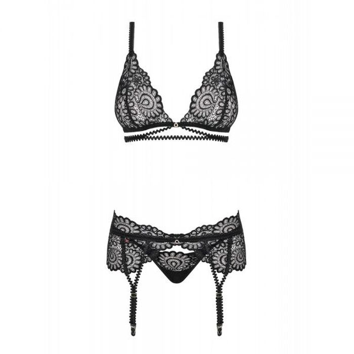 Комплект Obsessive Mixty 3-pcs set black L / XL