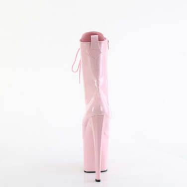 Чоботи Enchant-1040 *8 дюймів на підборах, 3 3/4 дюйма на шнурівці, збоку блискавка, рожеві