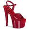 Босоніжки Pleaser Adore-709GP на підборах 7 дюймів, з ремінцем на щиколотці 2 3/4 дюйма, червоні