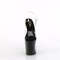 Босоніжки Pleaser Enchant-708LT-CIRCLE *8-дюймовий каблук, 3 3/4-дюймовий ремінець на щиколотці зі світлодіодним підсвічуванням PF, прозорі/чорні
