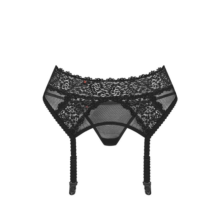 Пояс со стрингами Obsessive 852-GAR-1 черный, S/M