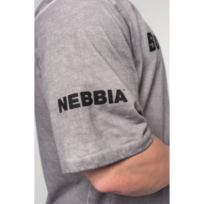 Футболка Nebbia Washed-off Heavyweight Cotton Oversized T-shirt GRIND Light Grey 370
