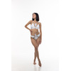 Combo Mesh – Шорти з сіткою та кольоровими стрічками для pole dance, heels і сценічних виступів - білий леопард