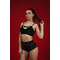 Classic Sparkle – Оксамитові шорти з блиском для pole dance, heels та сценічних виступів - чорний у крапку