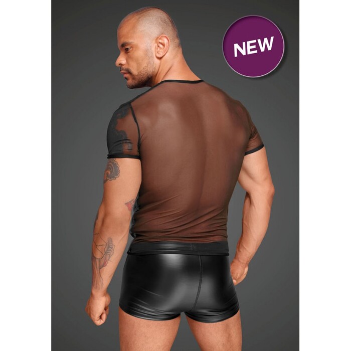 Футболка мужская с декоративными складками из винила H055 от Noir Handmade S