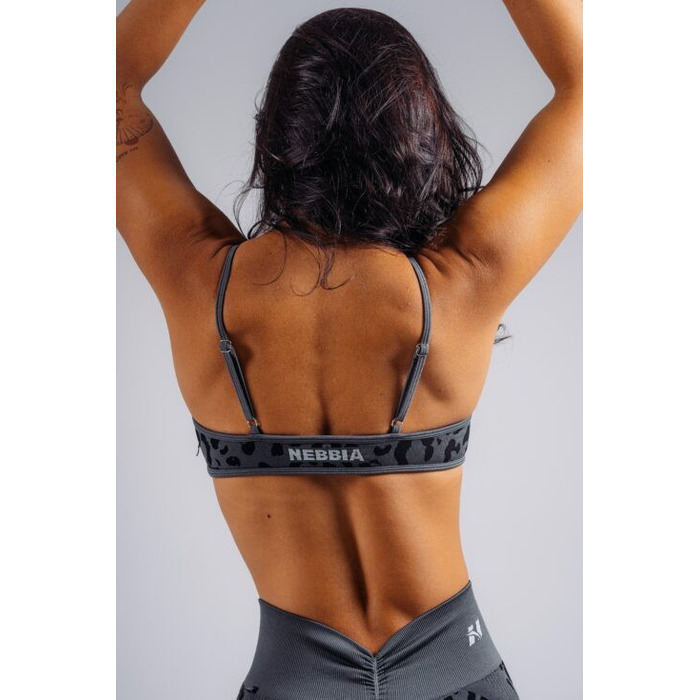Топ Nebbia Medium Support Leopard Sports Bra PRIMAL Black Leopard 854