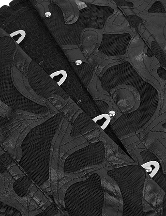 Корсет из сетки с узором Star Night с крючками и шнуровкой и трусиками в комплекте, XS (без коробки)