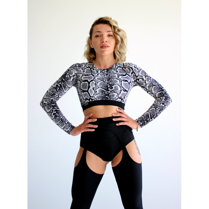 Animal Prints – Рашгард З Довгим Рукавом Для Pole Dance, Heels та Сценічних Виступів - зебра