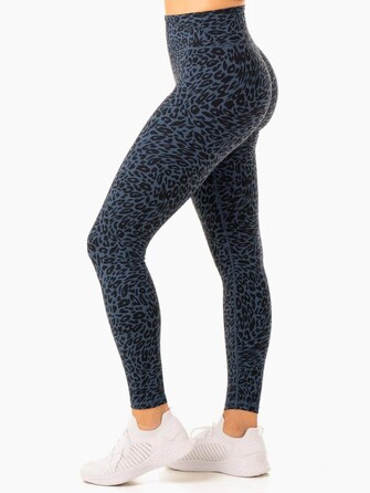 Леггинсы Rotation High Waisted Scrunch Leggings - Navy Leopard
