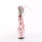 Босоніжки Pleaser Adore-724RS на підборах 7 дюймів, босоніжки з манжетою на щиколотці 2 3/4 дюйма PF RS, блискавка ззаду, прозорі/рожеві