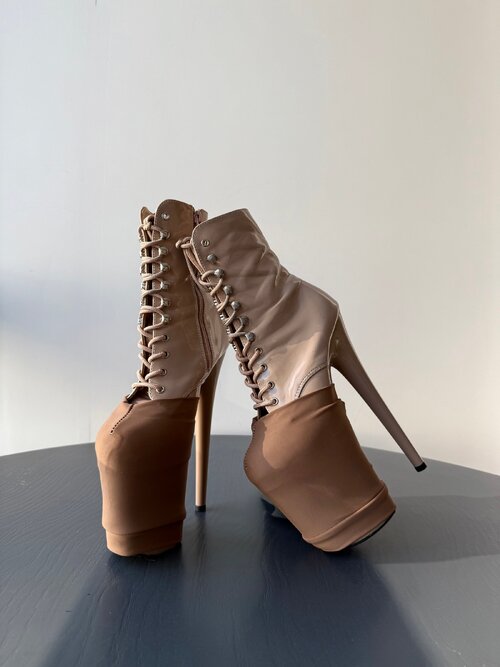 Захисти для Взуття Matte Stretch для Pole Dance Heels Захист та Стиль - капучино