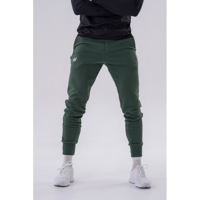 Штани Slim sweatpants with side pockets 'Reset” 321 Dark Green Khaki