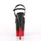 Босоножки Pleaser Flamingo-809BR-H. Каблук 8 дюймов, 4-дюймовый PF. Двухцветные босоножкии с ремешком на щиколотке, черно-красные.
