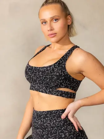 Топ Ryderwear Empower Sports Bra - Black Leopard