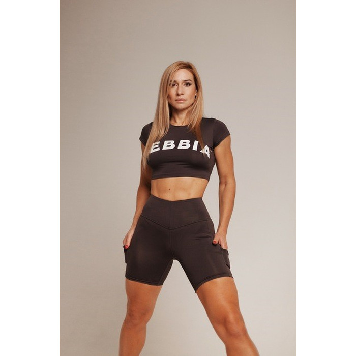 ТОП SHORT SLEEVE SPORTY CROP TOP MARRON 584