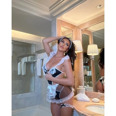 Сексуальний костюм покоївки Leg Avenue, S/M, 4 предмети, чорно-білий