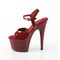 Босоножки Pleaser Adore-709, каблук 7 дюймов, ремешок на щиколотке шириной 2 3/4 дюйма, бордовый лак