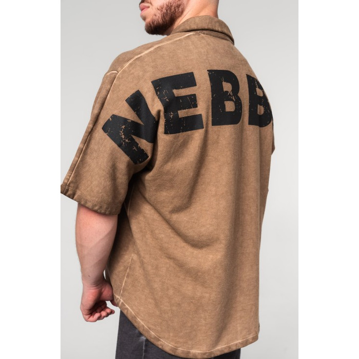 Сорочка Nebbia Washed-off Oversized Shirt 90s THROWBACK Light Brown 347