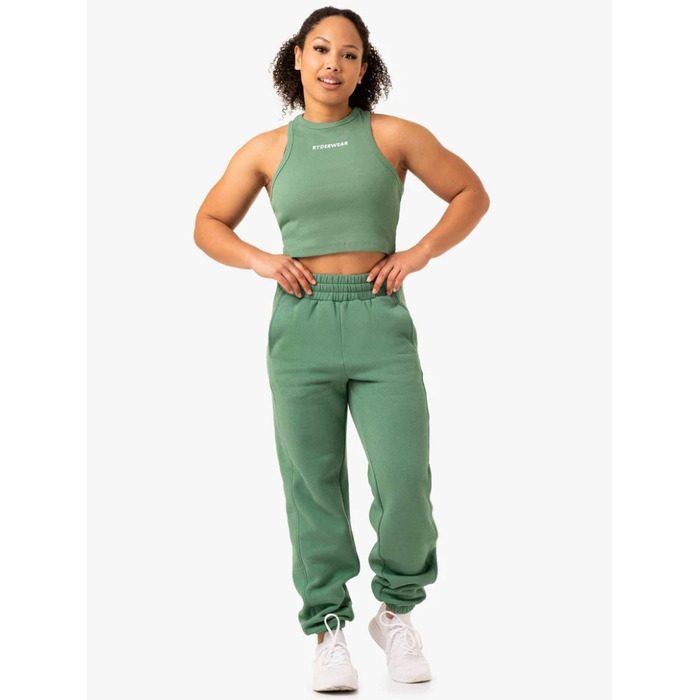 Майка Sideline Rib Crop Tank - Forest Green