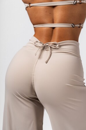 Штани Deni x NEBBIA High-waist Flared Pants Cream 312