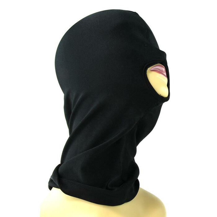 Маска із прорізом для рота чорна Ouch Subversion Mask Dark-Black