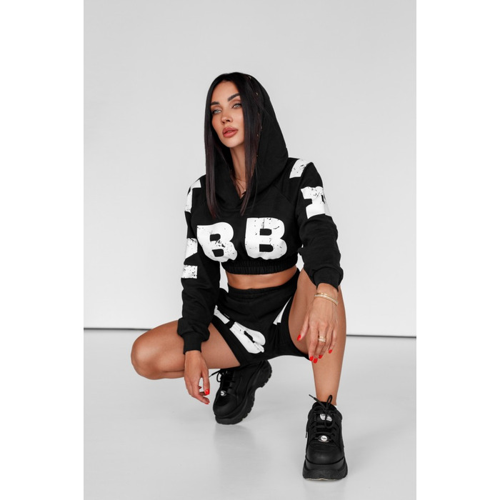 Худые Nebbia Training cropped hoodie Black 619