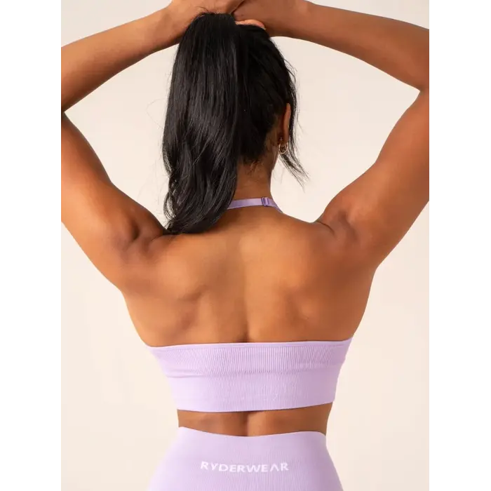 Топ Ryderwear Lift Rib Seamless Halter Sports Bra - Lavender