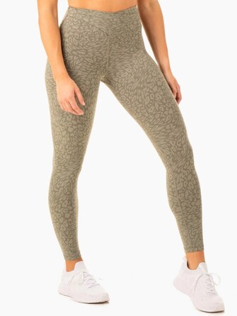 Легінси Rotation High Waisted Scrunch Leggings - Khaki Leopard