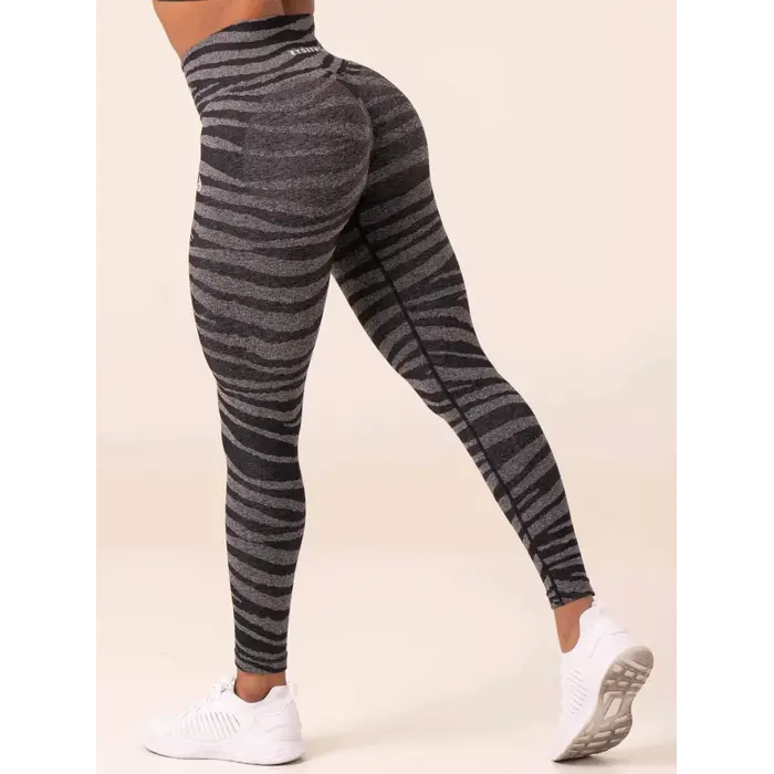 Леггинсы Ryderwear Zebra Seamless Leggings - Grey Marl/Black Zebra