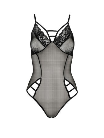 Боди сетка с вставками кружева MELANIA BODY black S/M - Passion