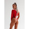 Купальні трусики RED SWIMSUIT PANTS WITH WHITE DETAIL