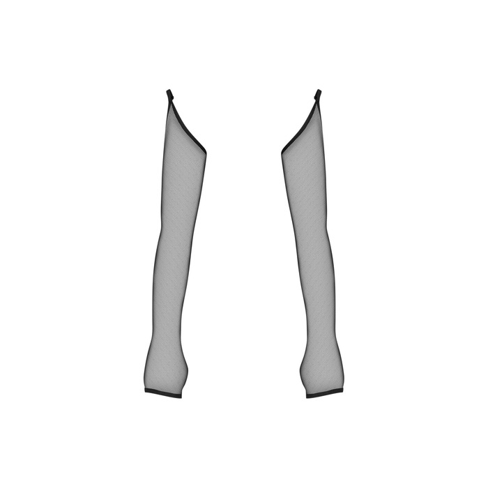 Рукавички у дрібну сіточку Nesari Obsessive, чорні, XS/S