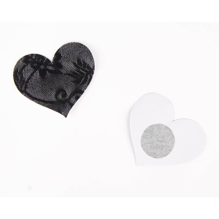 Пестисы на соски Star Night сердечки кружевные, черные