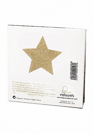 Украшение для грудей Flash Золотая звезда, Bijoux Indiscrets