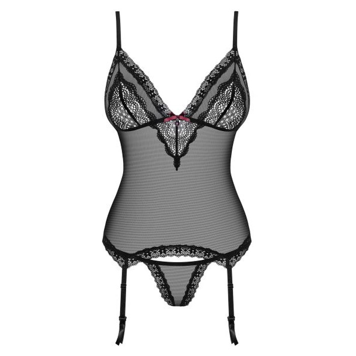 Корсет Obsessive 820-COR-1 corset & panties L/XL