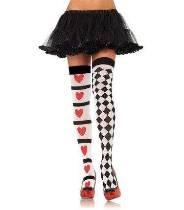 Високі панчохи ARLEQUIN & HEART Leg Avenue O\S