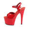 Босоножки Pleaser Adore-709, каблук 7 дюймов, ремешок на щиколотке шириной 2 3/4 дюйма, красные