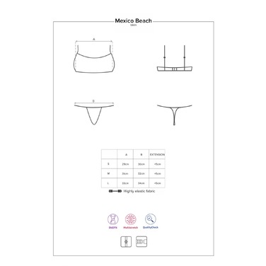 Купальник бикини Obsessive Mexico Beach неоново-розовый, S