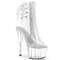 Ботильоны Pleaser Adore-1018C *7 дюймов, каблук, 2 3/4 дюйма, открытый носок и пятка, молния сбоку, прозрачные